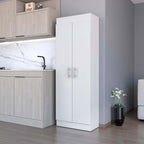 White 5-Shelf Storage Pantry Cabinet