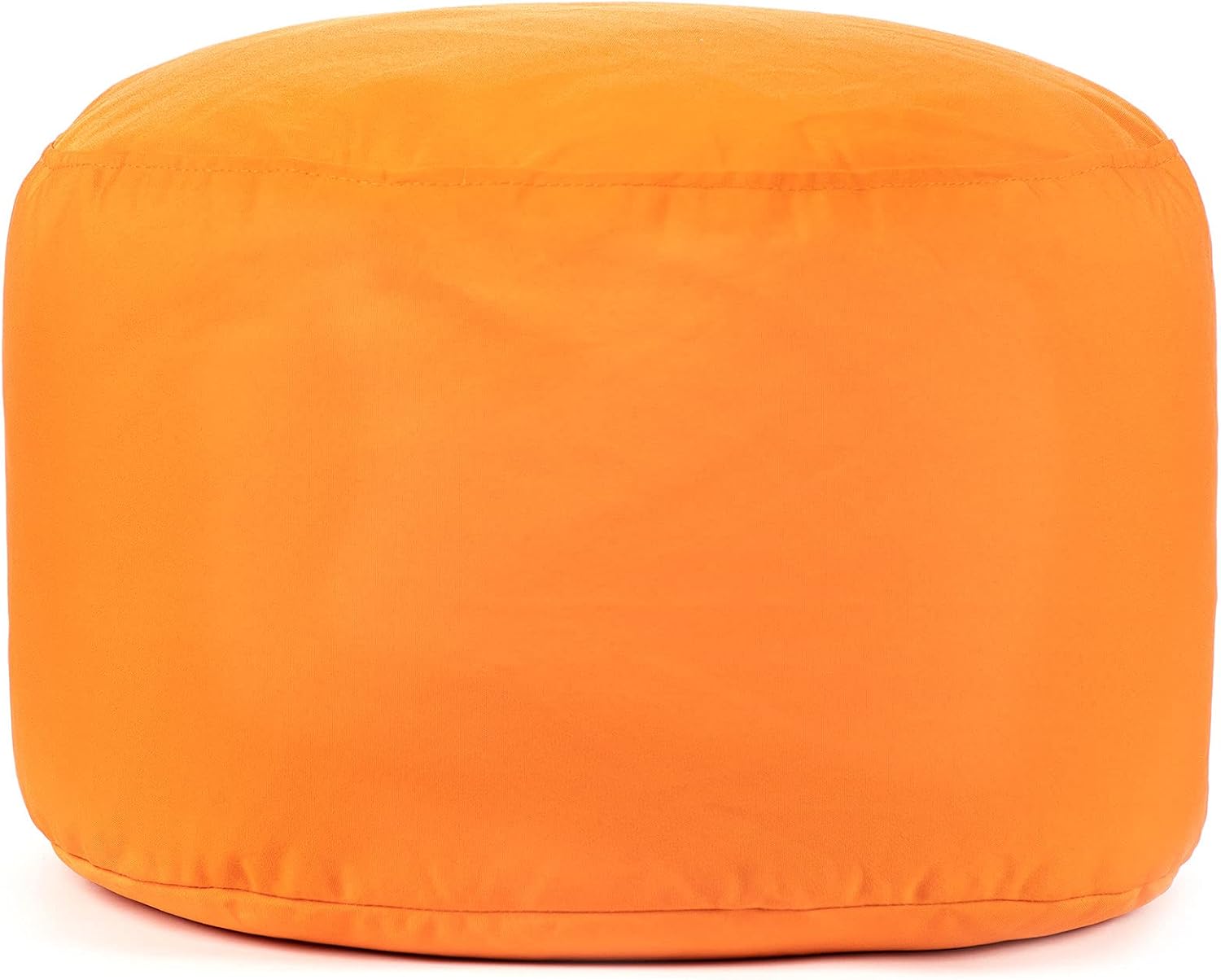 Gouchee Home Dotcom Soleil Bean Bag Round Pouf Ottoman, Orange - Waterproof, Fade-Resistant Ottoman Foot Rest for Outdoor Chair Filled with High-Density Polystyrene Beads, 20" D x 12" H