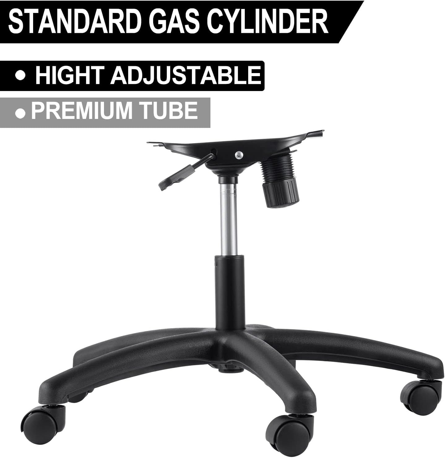 Topdeep 28" Swivel Chair Base Replacement, Office Chair Base, 350 Pounds Heavy Duty Gaming Chair Replacement Base with Bottom Plate Stand Cylinder and Casters