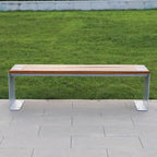 Patio Benches for Outdoors Leisure Chair Double Stool Backrest Bench Community Outdoor Garden Benches for Outdoors