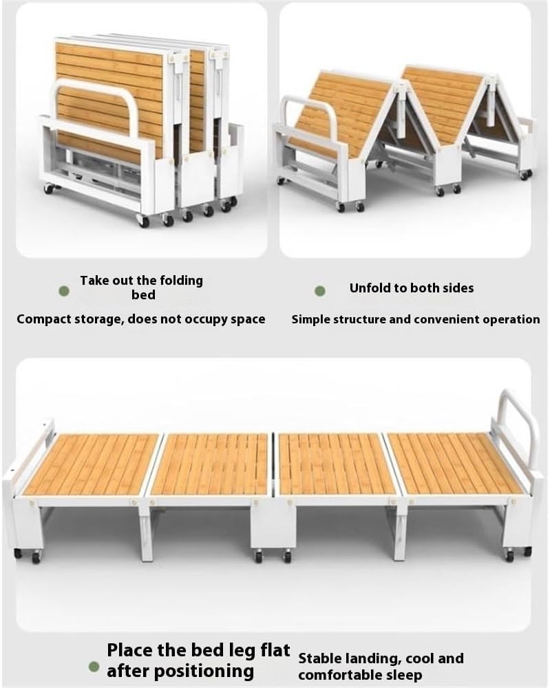 Camping Bed Simple Bed Folding, Single Nap, Home Cooling, Accompanying Marching Folding Bed(Large)