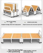 Camping Bed Simple Bed Folding, Single Nap, Home Cooling, Accompanying Marching Folding Bed(Large)