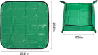 Plant Repotting Tarp 27"x 27" - Waterproof Repotting Mat for Indoor Plants, Extra Large Potting Mat with Raised Edges to Prevent Soil Spills, Green
