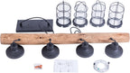 4-Light Farmhouse Kitchen Island Lighting, Dining Room Light fixtures Over Table, Chandeliers for Dining Room Over Island, Wood Vintage Ceiling Chandelier for Living Room
