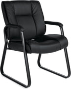 Offices To Go Luxhide Guest Chair, Black (OTG2782)
