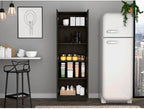 Farmhouse Multistorage Cabinet, Storage Cabinet with Two Doors, Five Internal Shelves,for Kitchen Home