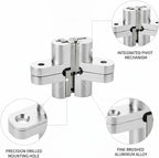 Aluminum Alloy Bi-Fold Door Track and Wheel Kit, Top Mount Hardware for Closet Doors & Room Dividers, Silver Finish Replacement Set