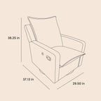 Storkcraft Timeless Recliner Glider with USB Charging Port (Ivory Boucle) - Ultimate Nursery Rocking Chair, Baby Glider Chair for Nursery, 360° Swivel Recliner, Plush Upholstery