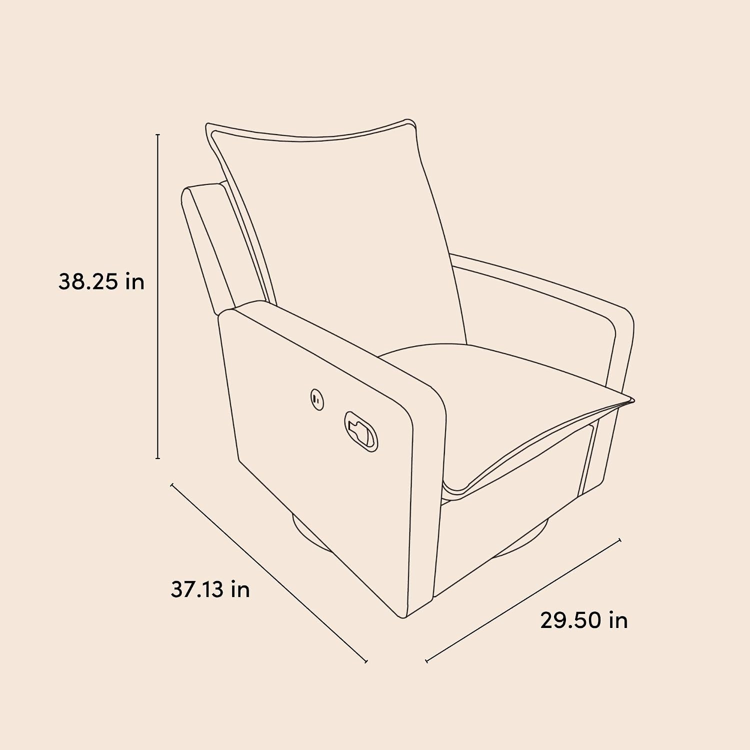 Storkcraft Timeless Recliner Glider with USB Charging Port (Ivory Boucle) - Ultimate Nursery Rocking Chair, Baby Glider Chair for Nursery, 360° Swivel Recliner, Plush Upholstery