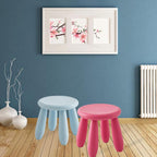 Children'S Footstools, Kindergarten Learning Stools, Plastic Light Footstools Are Durable and Movable (Red Wine)