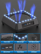 Cooling Fan for Xbox Series X Mviioe Xbox Series X Cooling Stand with LED Indicator, Extra Big Turbo Fan, USB 2.0 Ports, Dust Cover Filters (Only Compatible with Xbox X)