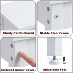 Small Console Table with Shelf Little Narrow Entryway Table Skinny Thin High Tall Display Stand for Entry Hall Hallway, Foyer, as Eextension for Long Behind Couch Sofa Table/Kitchen Countertop, White