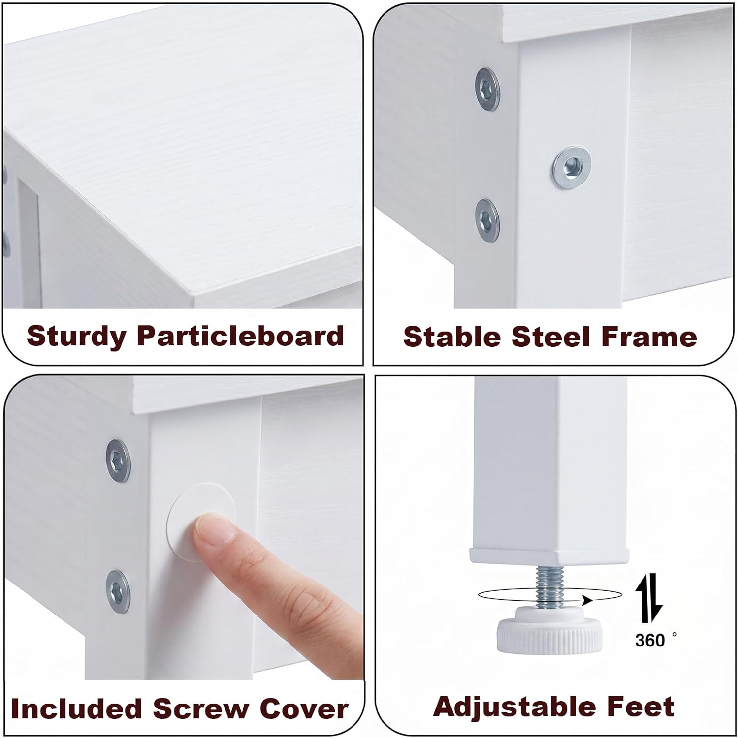 Small Console Table with Shelf Little Narrow Entryway Table Skinny Thin High Tall Display Stand for Entry Hall Hallway, Foyer, as Eextension for Long Behind Couch Sofa Table/Kitchen Countertop, White