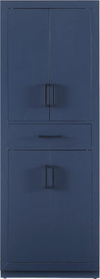 Crosley Furniture Isla Modern Kitchen Storage Pantry Cabinet with Shelves, Dining or Laundry Room, Navy