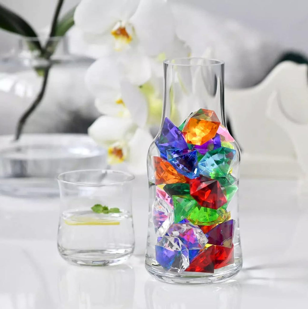 60pcs Acrylic Diamond Gems Pirate Plastic Gems Large Acrylic Gems Jewels Bulk Treasure Chest Hunt Party Favors 25 Carat (Multicolor)