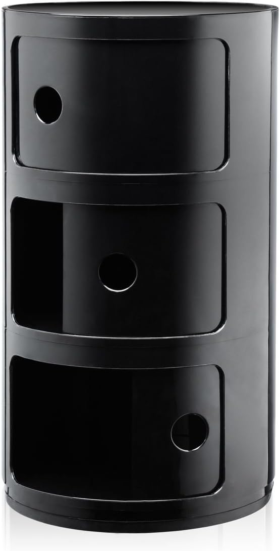 Kartell 4967/09 Componibili Drawers by Anna Castelli Ferrieri, Pack of 1, Opaque Black