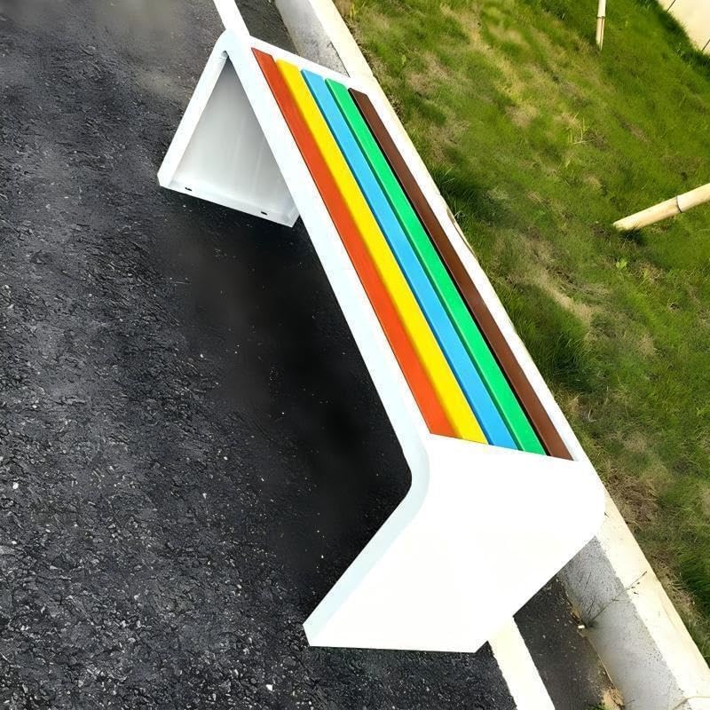 Park Benches Outdoor Park Rest Long Stool Public Square Row Chair Garden Modern Minimalist Outdoor Benches(200 x 40 x 45 cm)