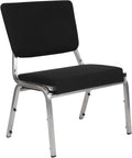 Flash Furniture HERCULES Series 1000 lb. Rated Black Antimicrobial Fabric Bariatric Medical Reception Chair with 3/4 Panel Back