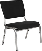 Flash Furniture HERCULES Series 1000 lb. Rated Black Antimicrobial Fabric Bariatric Medical Reception Chair with 3/4 Panel Back