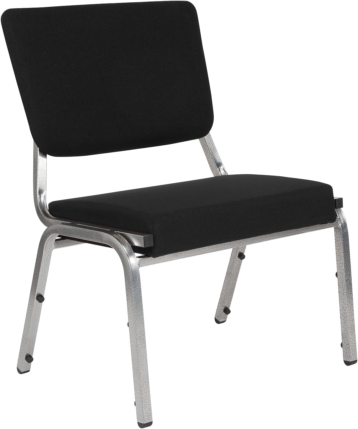 Flash Furniture HERCULES Series 1000 lb. Rated Black Antimicrobial Fabric Bariatric Medical Reception Chair with 3/4 Panel Back