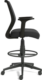 Staples Drafting Stool, Mesh, Ergonomic, Adjustable Height, Swivel, Black