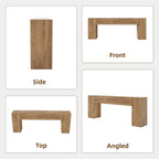 Extra Long Console Tables for Entryway 86-Inch, Farmhouse Sofa Table Behind Couch, Wooden Hallway Table for Living Room, Entrance, Natural Oak