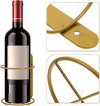 Cabilock 2 Pack Wall-Mounted Wine Rack Single Bottle Holder Metal Wine Bottle Display Organizer for Kitchen Bar Dining Room Space Saving