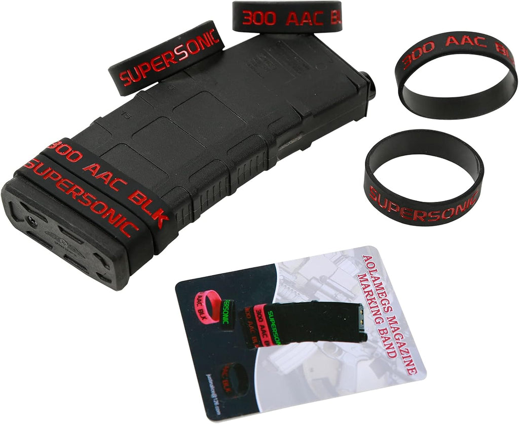 Aolamegs 300 Acc BLK Supersonic Magazine Marking Bands 6 Pack