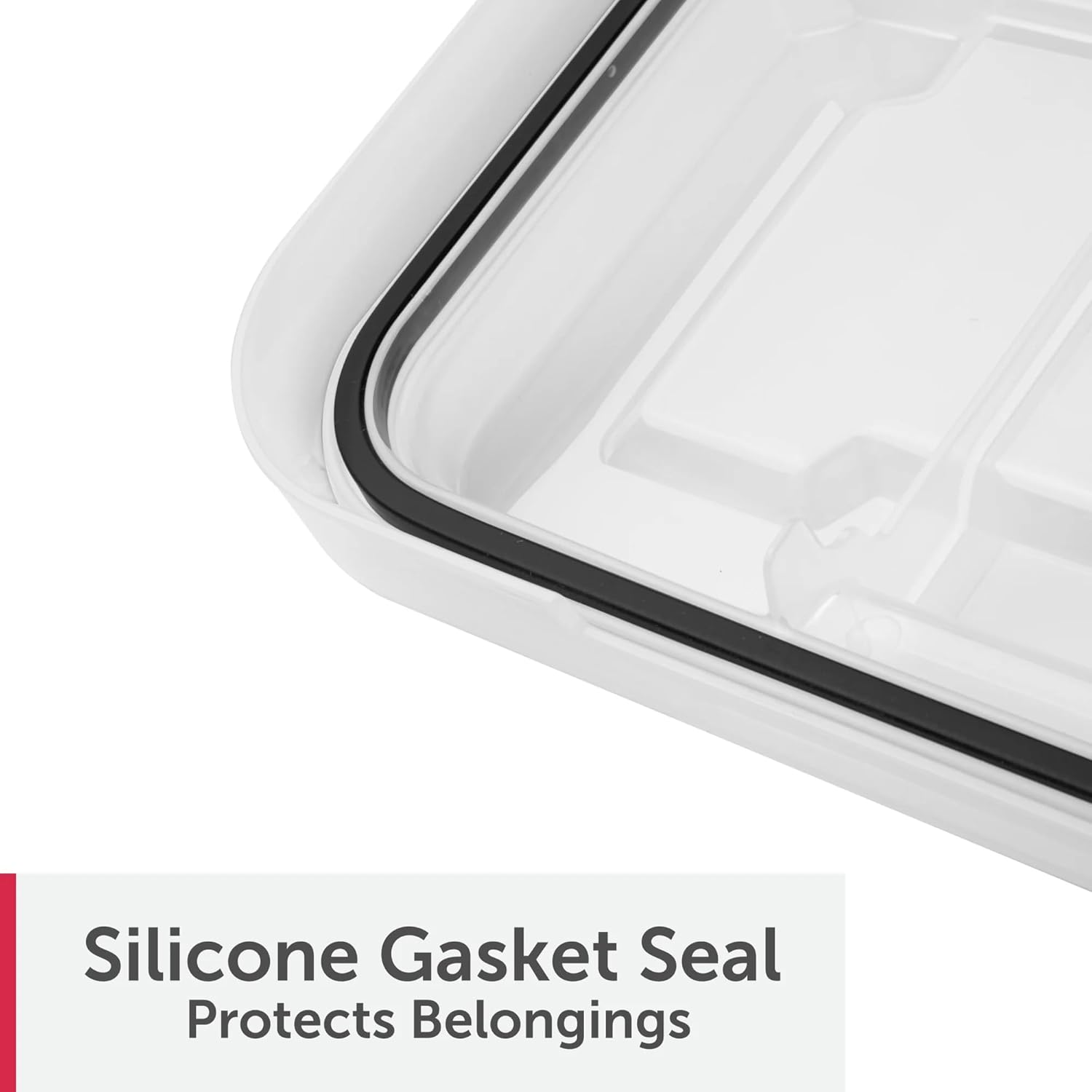 Large 20 Gallon Gasket Tote with Lid, Waterproof Plastic Storage Bin IP68 Dustproof & Submersible, Heavy Duty Latch & Seal Box for Basement Garage, Black (2 Pack)