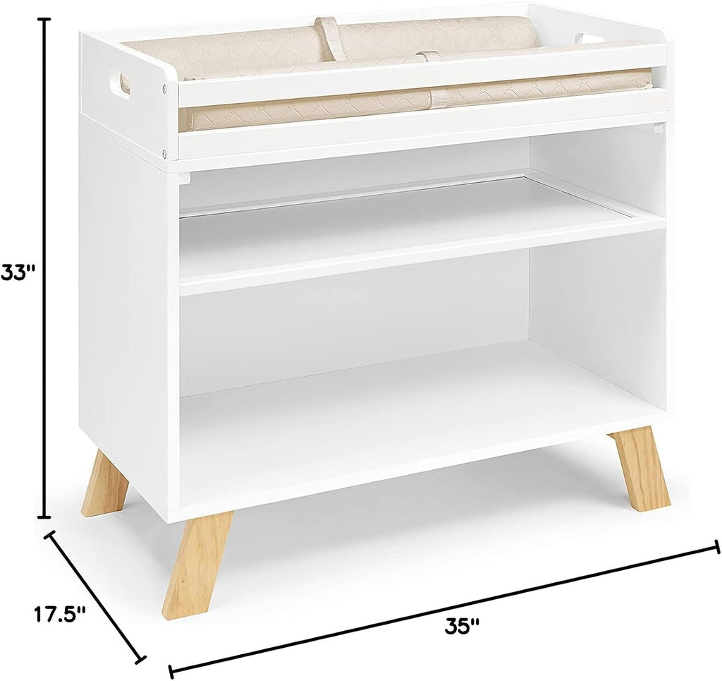 Multi Purpose Changing Table White,Natural