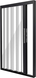Folding Shower Partition Door 115x203cm/45.3x79.9in, 200-210cm Tall, Waterproof Accordion Retractable Temp Lock Divider for Hotel Apartment Bathroom/Kitchens