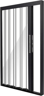 Folding Shower Partition Door 115x203cm/45.3x79.9in, 200-210cm Tall, Waterproof Accordion Retractable Temp Lock Divider for Hotel Apartment Bathroom/Kitchens
