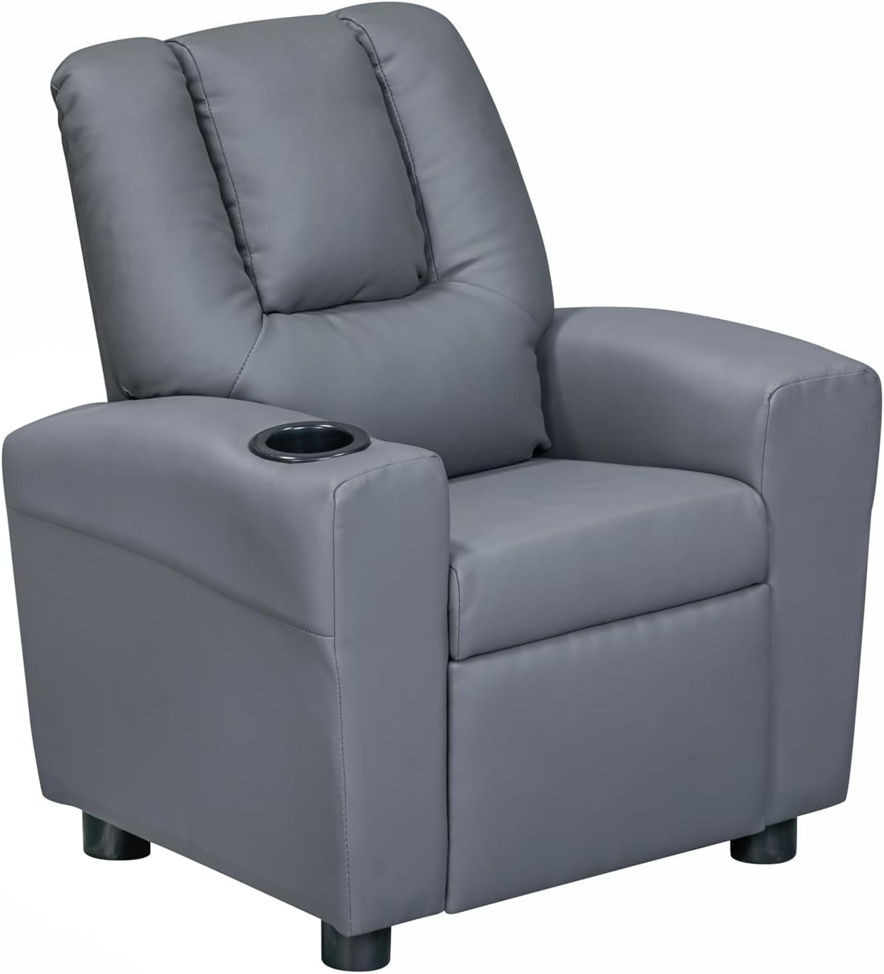 Olive & Opie Chase Kids/Toddler Push Back Recliner Chair, Lounge Sofa for Boys & Girls Ages 3 and Up, Soft Upholstery, Vegan Leather Mink