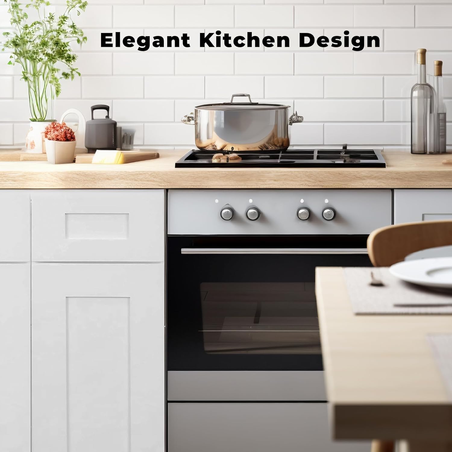 Hollywood Fabiani Design Base Kitchen Cabinet - 9 in. W x 24 in. D x 34.5 in. H, Shaker White, Solid Wood Frame, 1/2-Inch Cabinet-Grade Plywood Box, Soft-Close Door, Ready to Assemble