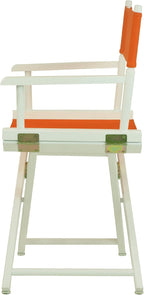 Casual Home 18" Director's Chair White Frame with Tangerine Canvas