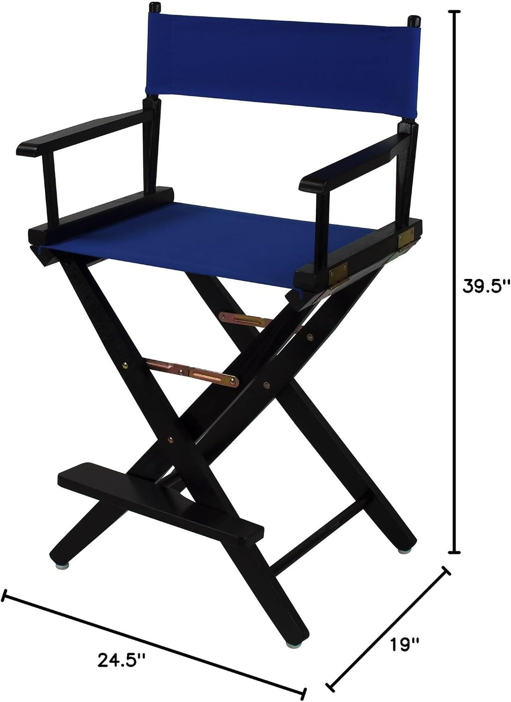 American Trails Extra-Wide Premium 24" Director's Chair Black Frame with Royal Blue Canvas, Counter Height