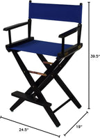 American Trails Extra-Wide Premium 24" Director's Chair Black Frame with Royal Blue Canvas, Counter Height