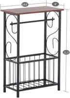End Table,Industrial Retro Small Side Table for Small Spaces Living Room Bedroom Kitchen and Office (Coffee)