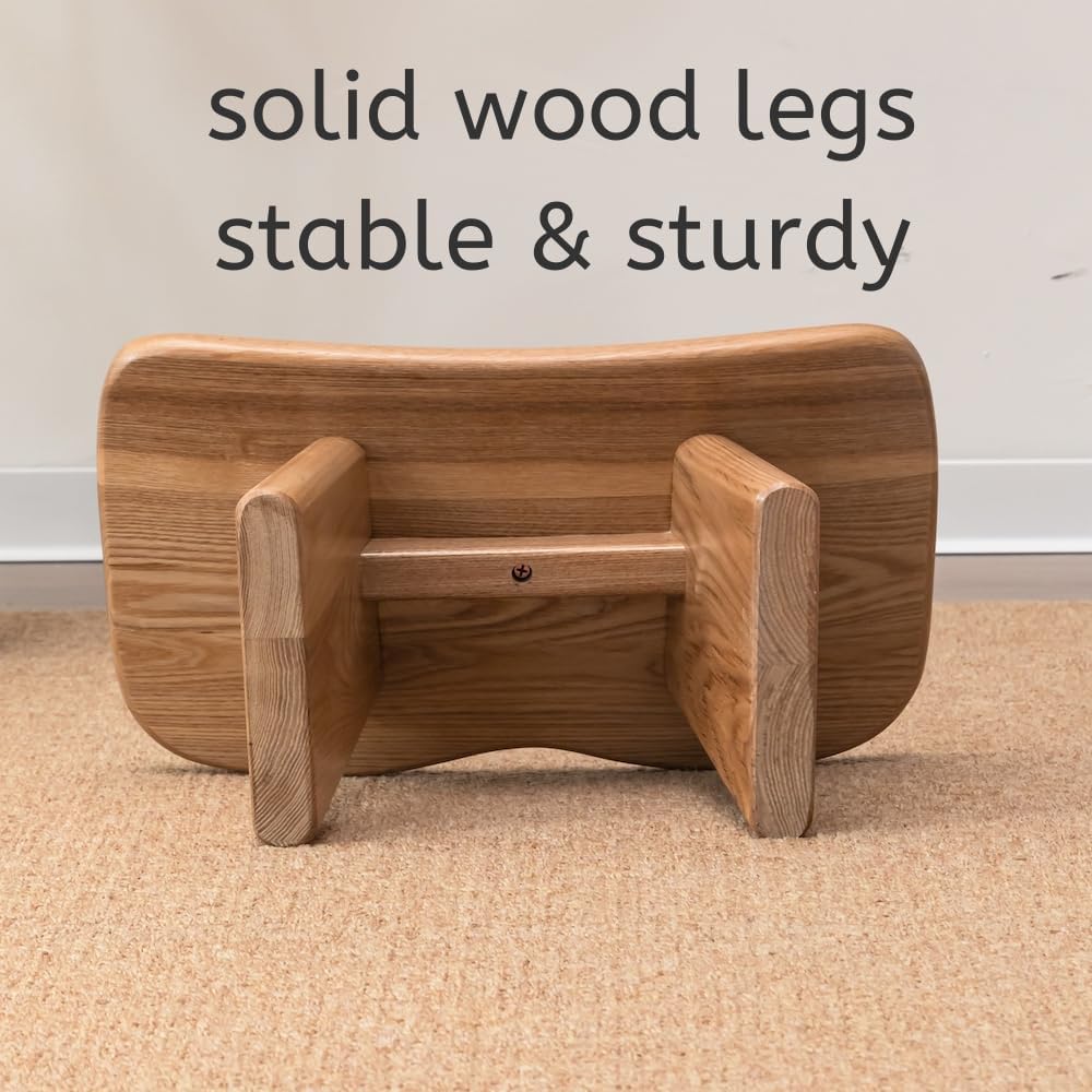 Butterfly Meditation Bench,No Assembly Required Prana Yoga Meditation Stool,Wooden Kneeling Ergonomic Seiza Seat,Seiza Prayer Bench