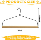 Didaey 10 Sets Heavy Duty 18" Drapery Hangers with Strong 10.5 Gauge Alloy Steel Wire for Heavy Items (Black)