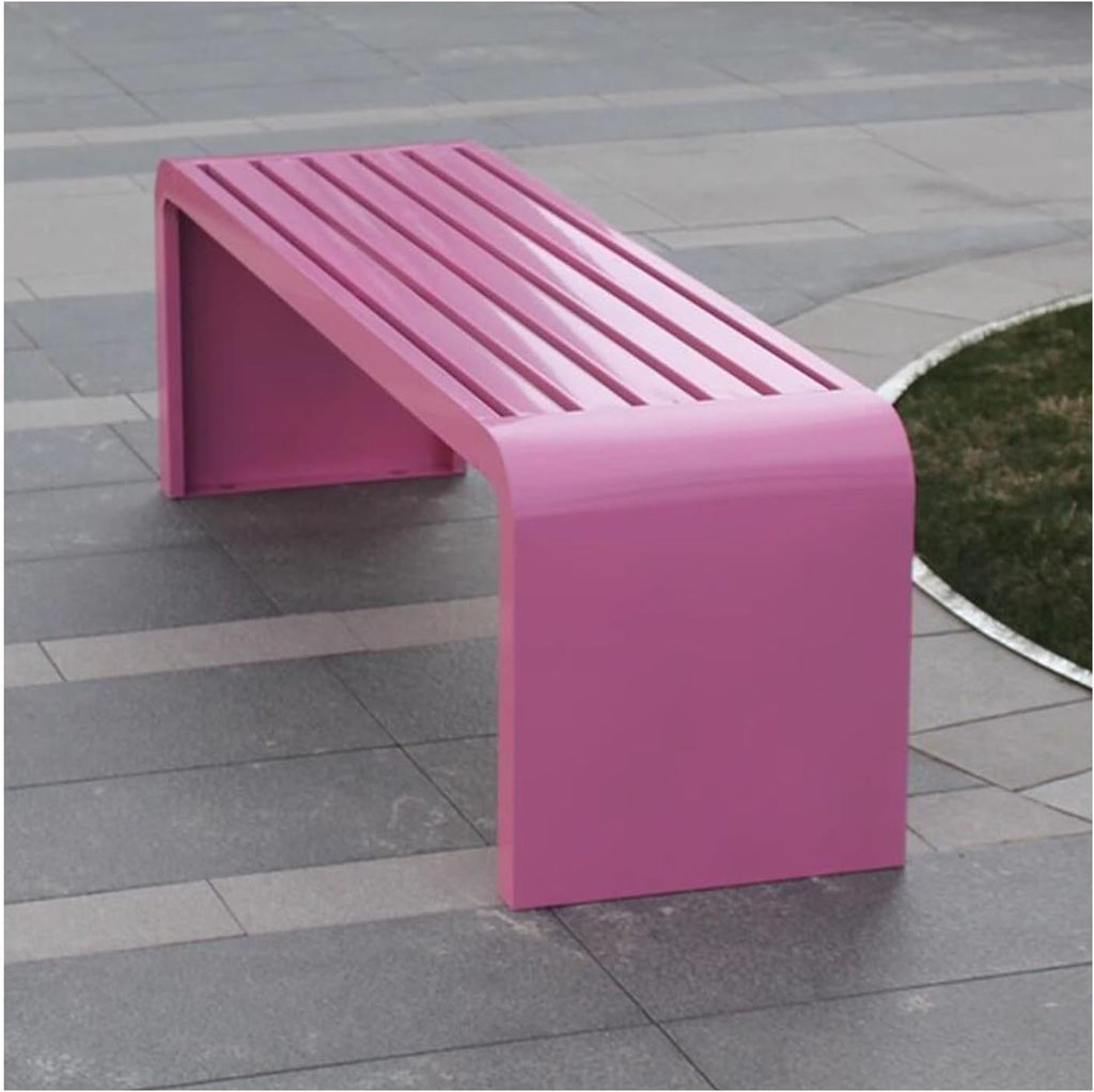 Porch Benches Outdoor, Outside Benches Weather Proof, Suitable for Outdoor Settings Such as Beaches, Sunbathing Areas, Patios, Poolside Areas, Lawns, and More.(Pink,150 * 40 * 45cm)