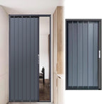 Lockable According Folding Sliding Door Aluminum Customizable, Warehouse Pantry Gate with Key, Room Privacy Dividers Partition Wall for Closet Kicchen(60x82in WXH)