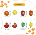 Jangostor 200 PCS Acrylic Leaves Mini Pumpkins Acorns Maple Leaves Acrylic Fall Decorations, Thanksgiving Table Scatter Fall Vase Filler Gems for DIY Crafts, Home, Thanksgiving and Autumn Decoration