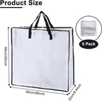 5 Pack Wreath Storage Bag 26x9 Inch Christmas Wreath Storage Container with Zipper and Handles, Underbed Wreath Storage Organizer for College Clothes Pillow Bedding Christmas Wreath