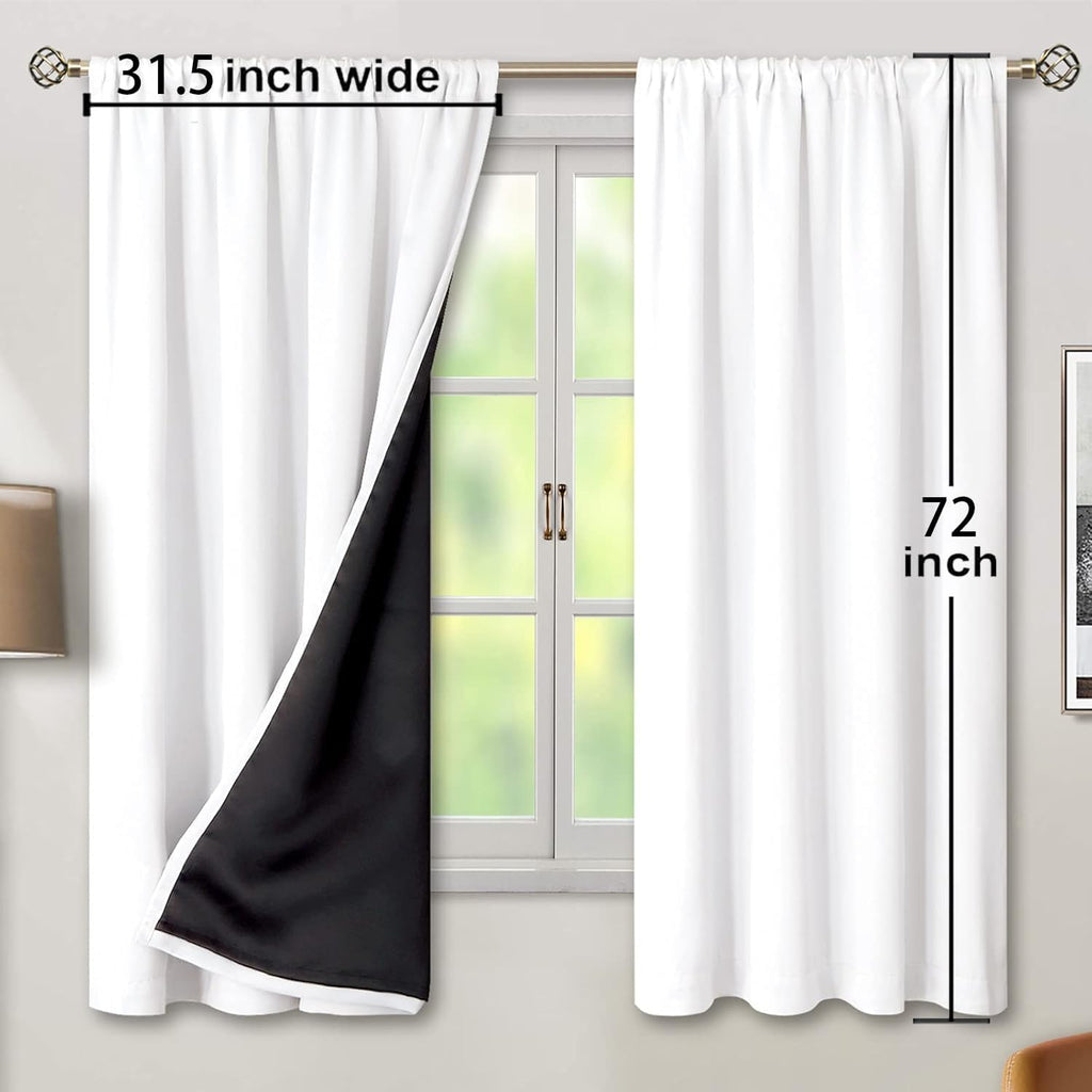Black Girl Curtains, Cute Cartoon Window Drapes with Space Butterflies and Cupcakes, Room Darkening Privacy Treatments for Kids Nursery Bedroom31.5 W x 72" L (Pack of 2)