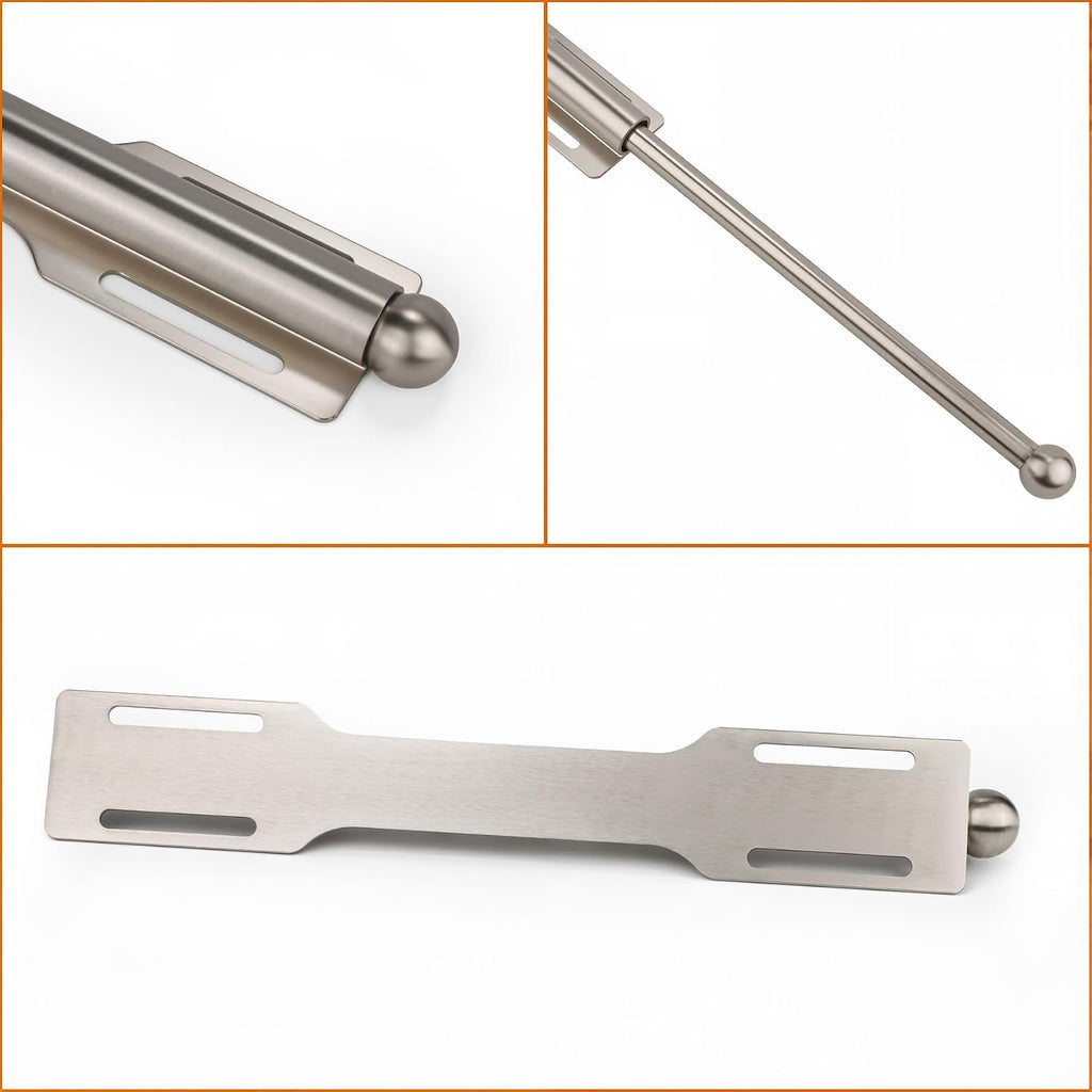 2 Pack Valet Rod for Closet Pull Out, Rod for Bedroom Laundry Room Bathroom, Nickel
