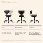 Ergonomic Saddle Seat Adjustable Pneumatic Hydraulic Drafting Swivel Rolling Stool Chair for Medical Hygienic SPA Massage Salon Home and Office - Hilo 508 (Tan, with Backrest)