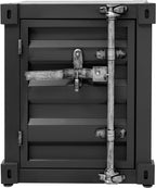 Industrial Style End Table 22 Lbs Load Capacity Side Table with Metal Combination Lock & Two Layer Storage Industrial Style Container Cabinet for Living Rooms, Bedrooms and Offices(Black)
