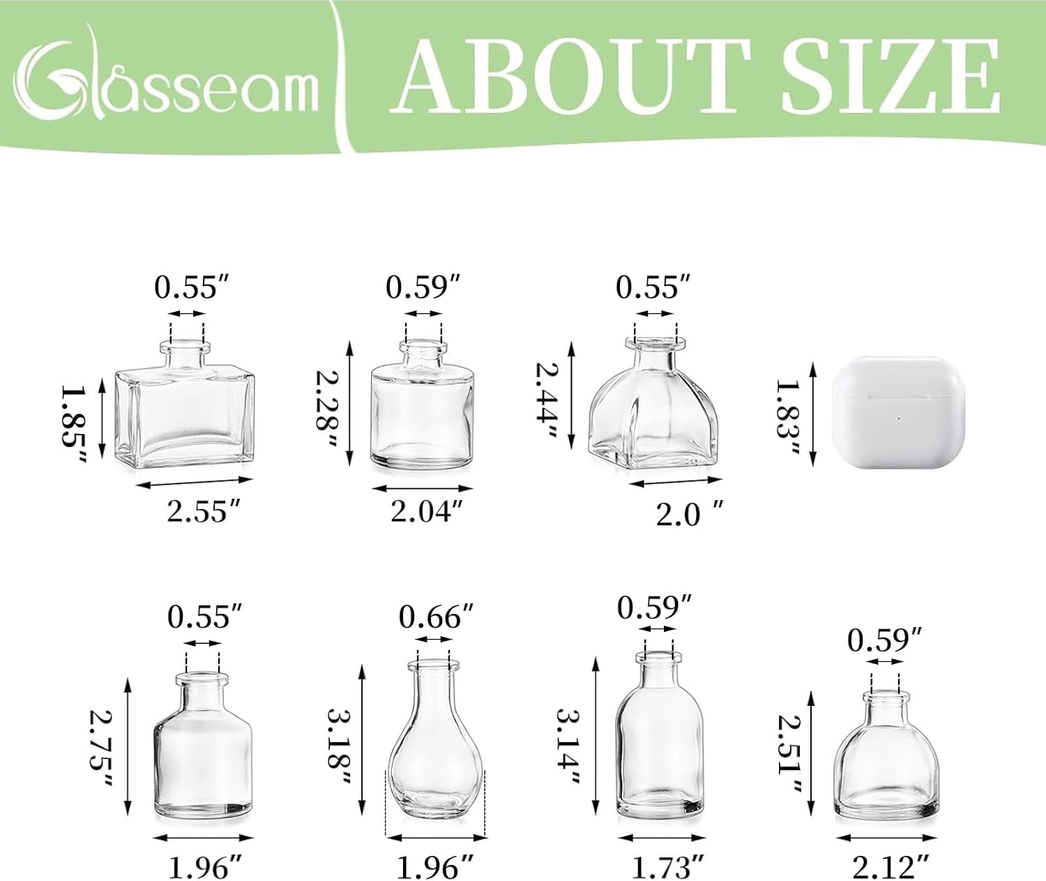 Glasseam Clear Glass Vases for Centerpieces: Mini Flower Vase Set 28Pcs Bud Vases in Bulk - Modern Small Vases for Home Room Wedding Party Dining Table Center Decor