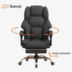 Office Chair High Back Executive Desk Chair Computer Gaming Chair with Foot Rest Swivel Work Chairs Ergonomic Leather Office Chairs